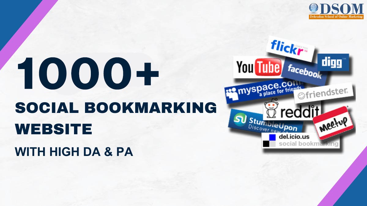 1000 social bookmarking sites list with high DA PA