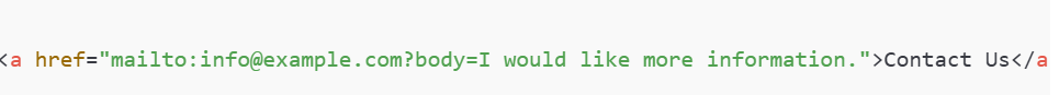 Mailto Link With Body Text