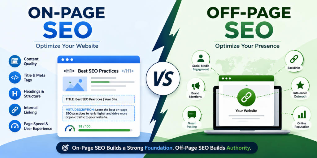 On-Page SEO vs Off-Page SEO
